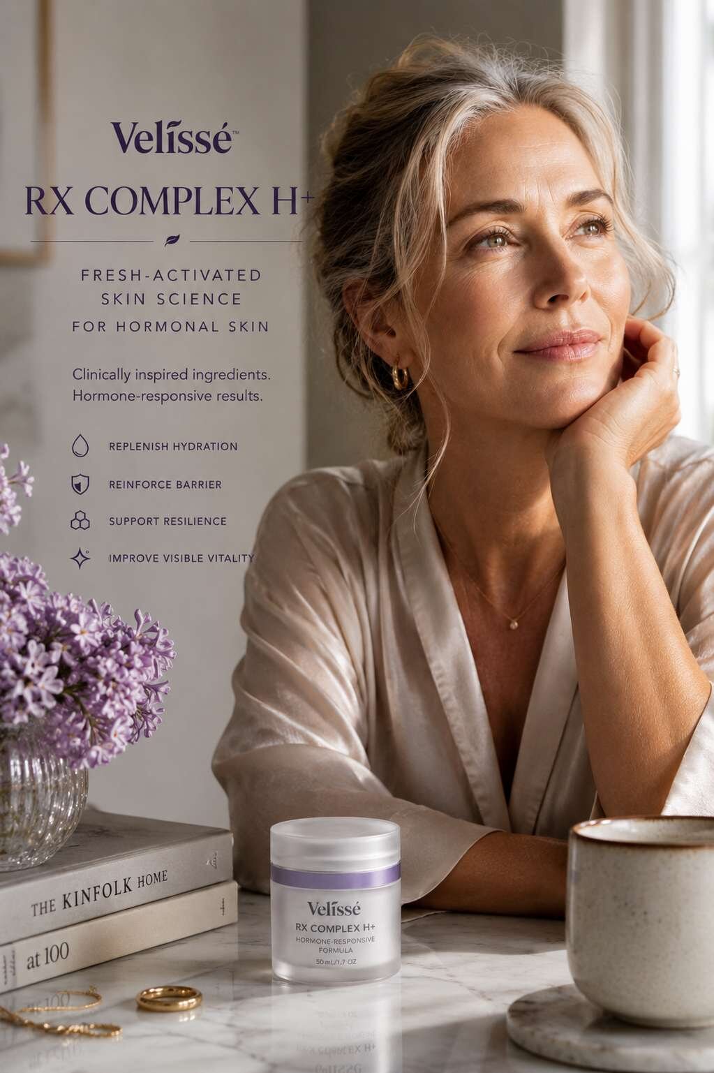 Velissé RX Complex H+ Hormone-Responsive Formula with model